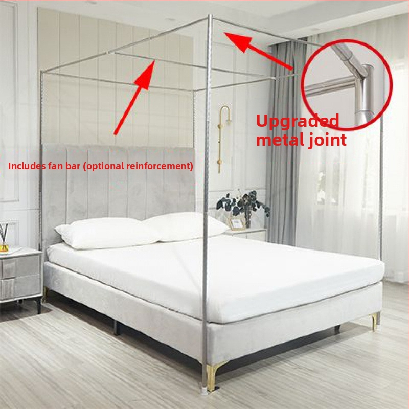 Držiak na sieť proti komárom na posteli z nehrdzavejúcej ocele, spojky z nehrdzavajúcej ocele, záves na posteli, moderný minimalistický štýl