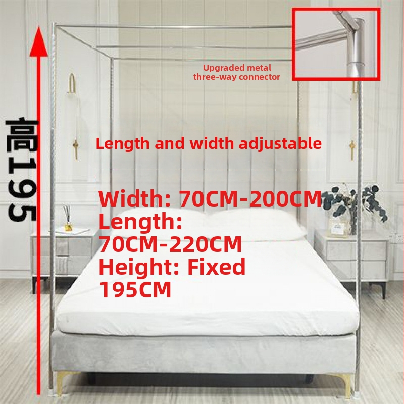 Držiak na sieť proti komárom na posteli z nehrdzavejúcej ocele, spojky z nehrdzavajúcej ocele, záves na posteli, moderný minimalistický štýl