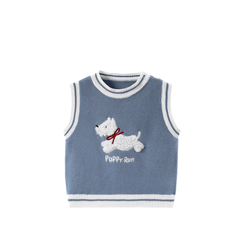 Detský set pletenej vesty a pulóva z bavlny, unisex, jar–jeseň, 100% bavlna, jemný povrch, vek 1–3 roky