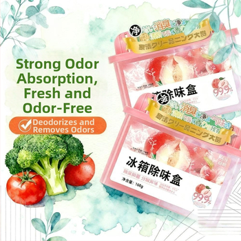 Chladničkový dezodorant s aktívnym uhlím, 160 g, Vôňa: Biela broskyňa a zelený čaj, Deodoračný čistiaci prostriedok