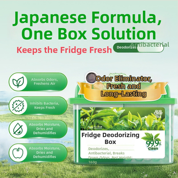 Chladničkový dezodorant s aktívnym uhlím, 160 g, Vôňa: Biela broskyňa a zelený čaj, Deodoračný čistiaci prostriedok