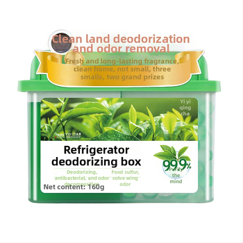 Chladničkový dezodorant s aktívnym uhlím, 160 g, Vôňa: Biela broskyňa a zelený čaj, Deodoračný čistiaci prostriedok