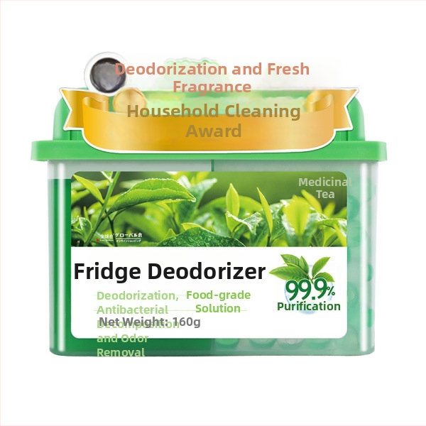 Chladničkový dezodorant s aktívnym uhlím, 160 g, Vôňa: Biela broskyňa a zelený čaj, Deodoračný čistiaci prostriedok