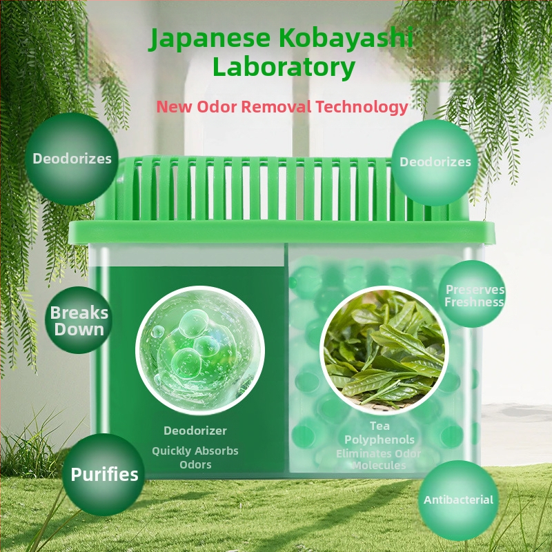 Chladničkový dezodorant s aktívnym uhlím, 160 g, Vôňa: Biela broskyňa a zelený čaj, Deodoračný čistiaci prostriedok