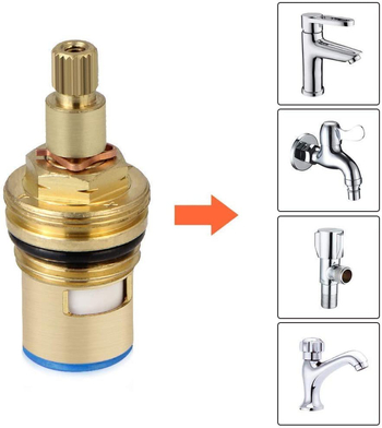 Meďové jadro ventilu pre vodovodnú batériu, keramické jadro s rýchlym otvorením, keramický disk s dvojitým zubom, model fontainelife valve core