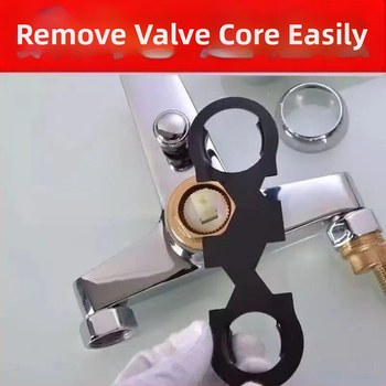 Kľúč Valve Core Gland pre montáž/demonáž zmiešavacieho ventilu — nástroj na opravu sprchovej hlavice, oceľ s vysokým obsahom uhlíka, moderný minimalistický dizajn