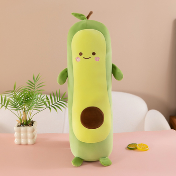 Avokádó plüssbaba — aranyos, puha párna öleléshez, hosszú testű alvópárna, nagy textilbaba az ágyba