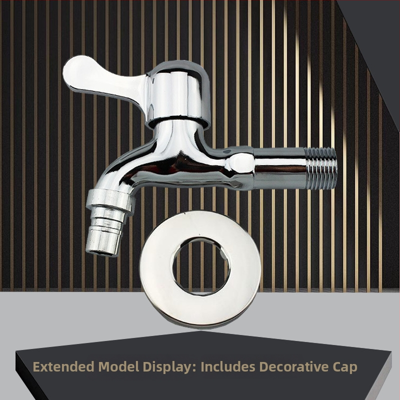 Prívodný kohútik pre práčku, zliatina zinku, montáž do steny, otváranie kľúčom, keramické jadro ventilu, nominálny tlak 0.8