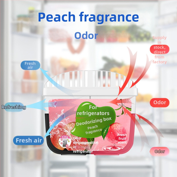 YESLOFEE Kutija za deodoriranje hladnjaka s aktivnim ugljenom, dvobojni dizajn, voćni miris, neto 120 g, 135 komada u pakiranju