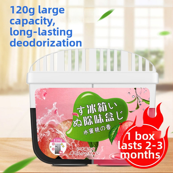 YESLOFEE Kutija za deodoriranje hladnjaka s aktivnim ugljenom, dvobojni dizajn, voćni miris, neto 120 g, 135 komada u pakiranju