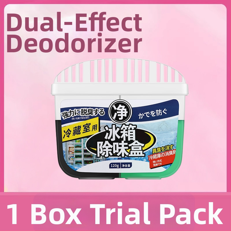 YESLOFEE Kutija za deodoriranje hladnjaka s aktivnim ugljenom, dvobojni dizajn, voćni miris, neto 120 g, 135 komada u pakiranju