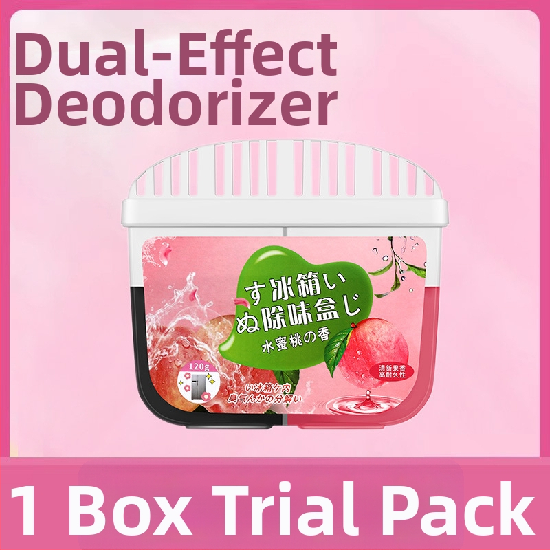 YESLOFEE Kutija za deodoriranje hladnjaka s aktivnim ugljenom, dvobojni dizajn, voćni miris, neto 120 g, 135 komada u pakiranju