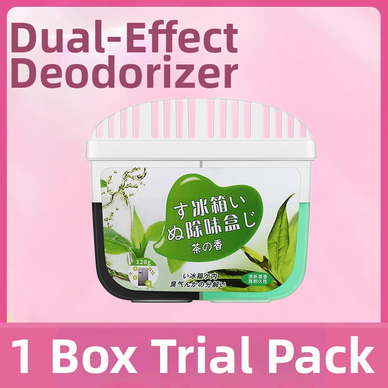 YESLOFEE Kutija za deodoriranje hladnjaka s aktivnim ugljenom, dvobojni dizajn, voćni miris, neto 120 g, 135 komada u pakiranju