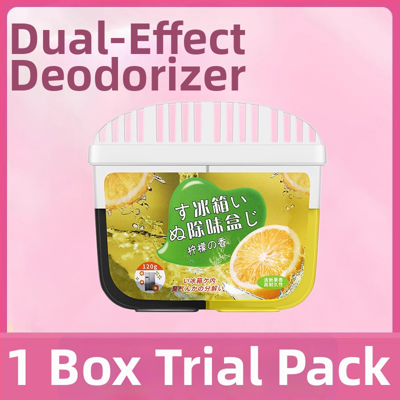 YESLOFEE Kutija za deodoriranje hladnjaka s aktivnim ugljenom, dvobojni dizajn, voćni miris, neto 120 g, 135 komada u pakiranju