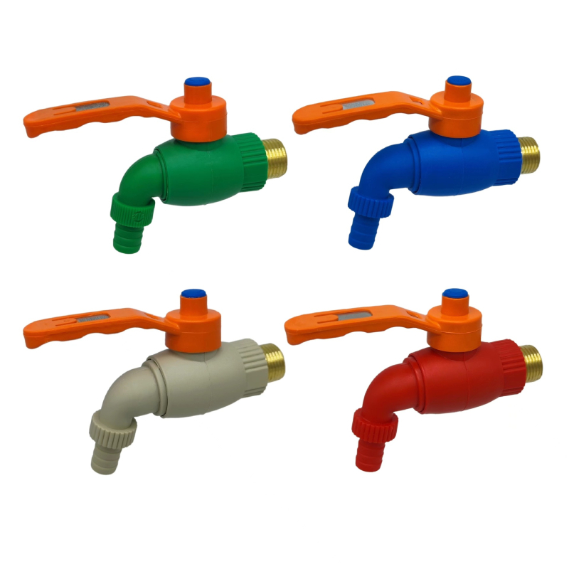 Drezový kohút s keramickým jadrom ventilu, PP telo, závitová montáž, priemer sedadla ventilu 20 mm, max teplota 75°C, menovitý tlak 1,6 MPa