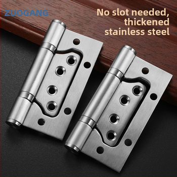 Ľavý oceľový zosilnený dverový pánt z nehrdzavejúcej ocele s tichým ložiskom — Left Steel; vhodný pre izbové, kúpeľňové a požiarne dvere; materiál: nehrdzavejúca oceľ