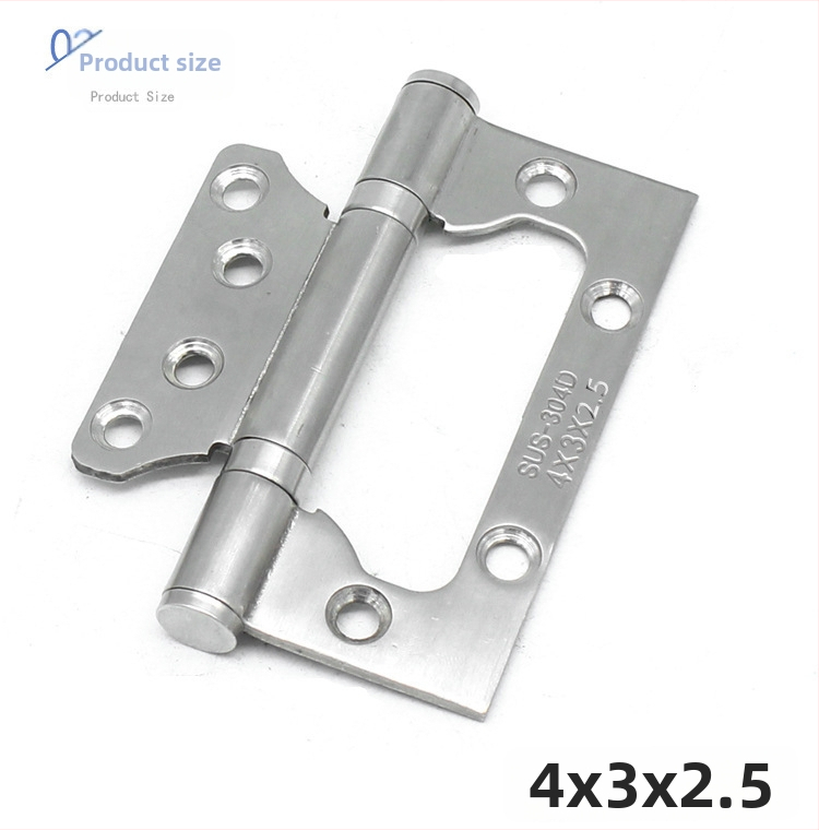 Ľavý oceľový zosilnený dverový pánt z nehrdzavejúcej ocele s tichým ložiskom — Left Steel; vhodný pre izbové, kúpeľňové a požiarne dvere; materiál: nehrdzavejúca oceľ