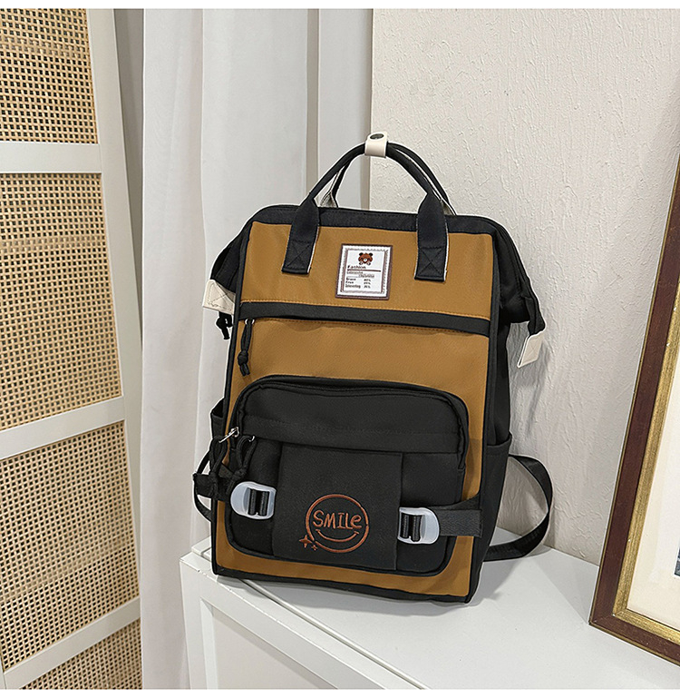 Nylon hátizsák, uniszex, utcai divat, 20–35 L, elfér 15 hüvelykes laptop, görbült vállpántok