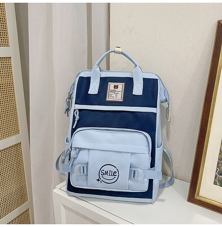 Nylon hátizsák, uniszex, utcai divat, 20–35 L, elfér 15 hüvelykes laptop, görbült vállpántok