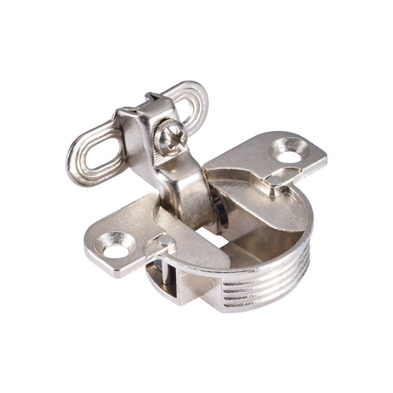 Vnútorný tlačný pánt na skrinkové dvere, zo zliatiny zinku, niklová povrchová úprava