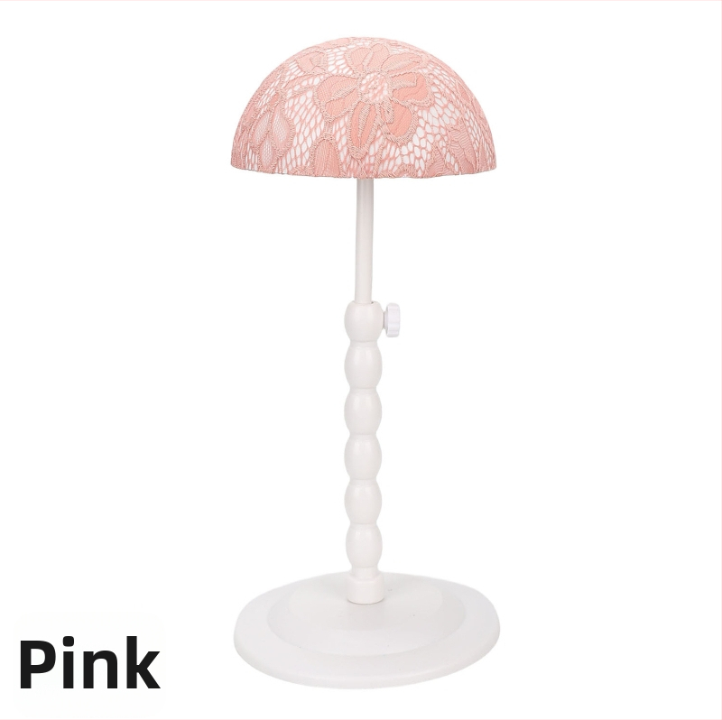 Stojan na parochne s nastavitelnou výškou, odnímateľný čipkový dizajn na uskladnenie parochne