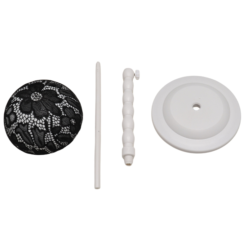 Stojan na parochne s nastavitelnou výškou, odnímateľný čipkový dizajn na uskladnenie parochne