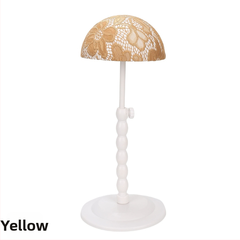 Stojan na parochne s nastavitelnou výškou, odnímateľný čipkový dizajn na uskladnenie parochne