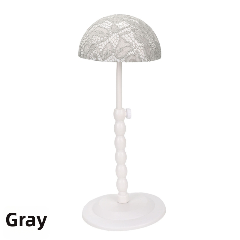 Stojan na parochne s nastavitelnou výškou, odnímateľný čipkový dizajn na uskladnenie parochne