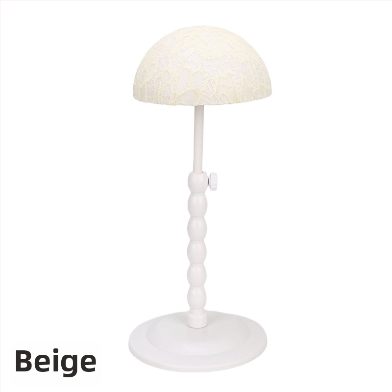 Stojan na parochne s nastavitelnou výškou, odnímateľný čipkový dizajn na uskladnenie parochne