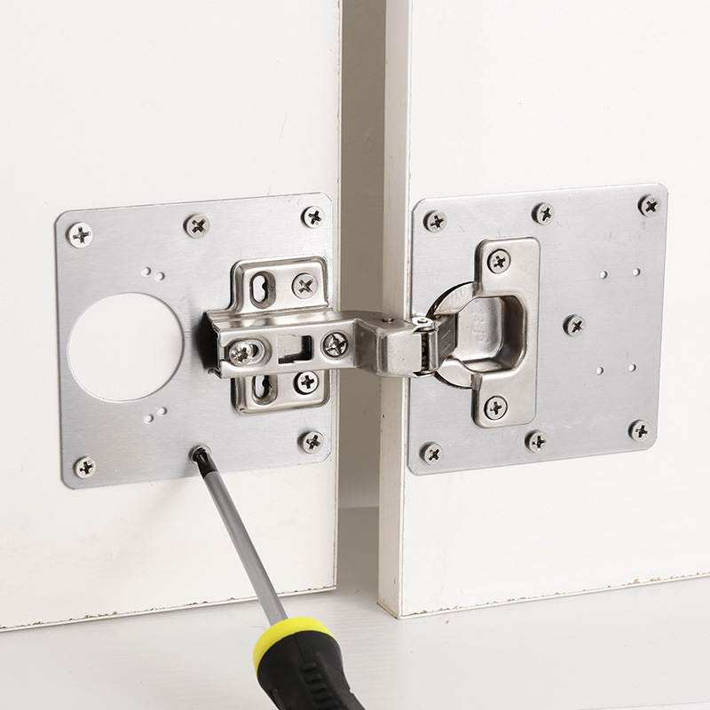 Opravná doska na pánty skrinky, model 1034, obyčajný štvorcový pánt, nerezová oceľ, povrchová úprava: bežná, štýl: ľahký luxus