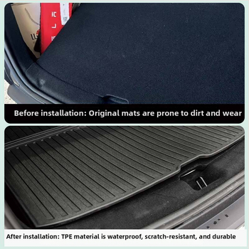 Tesla Model Y sada rohoží do batožinového priestoru – Materiál: TPE; Pre konkrétny model vozidla; Pôvod: Guangzhou; Číslo položky: 08