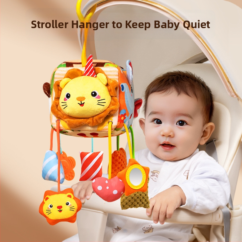 Gultas zvaniņa rotaļlieta ar karabīnu – ABS bērnu rotaļlieta (0–3 gadi), attīsta satveršanu un maņas