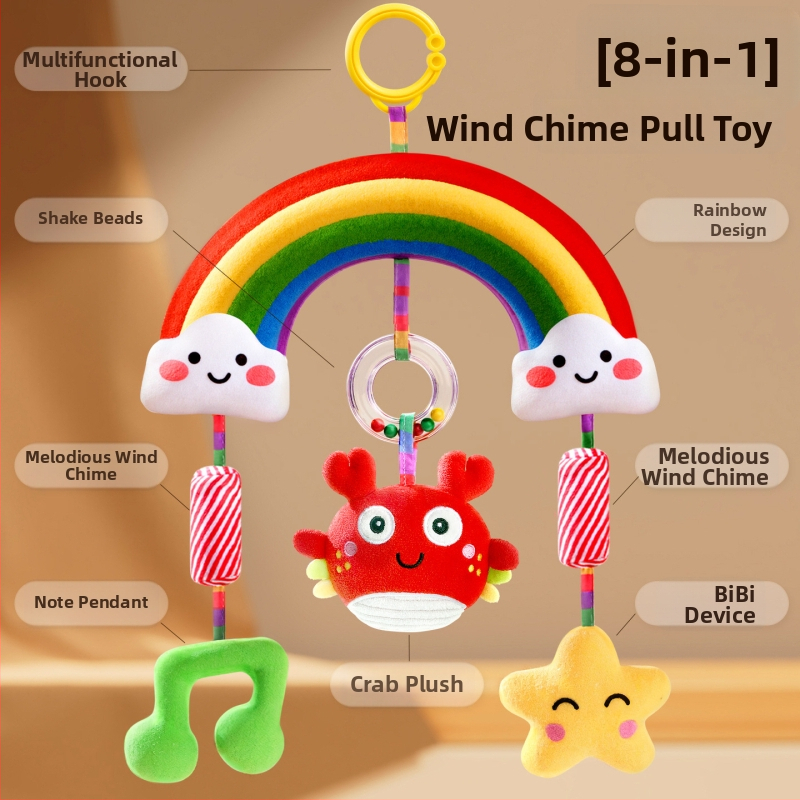 Visiaca zvončeková hračka do postieľky – ABS, rozvíja úchop a zmysly (0–3 roky)