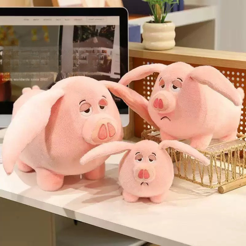 Plyšové prasiatko - pohovkové kreslo s kolieskami, ultra-mäkký krátky plyš, model zviera, multifunkčné, prispôsobiteľné (Kód produktu Bc6aZ4bS)