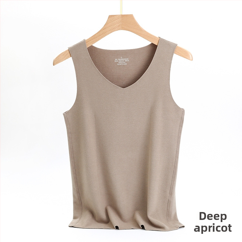 De Velvet bavlnená teplá vesta s V-krkom, jednovrstvá, mimoriadne hrubá látka