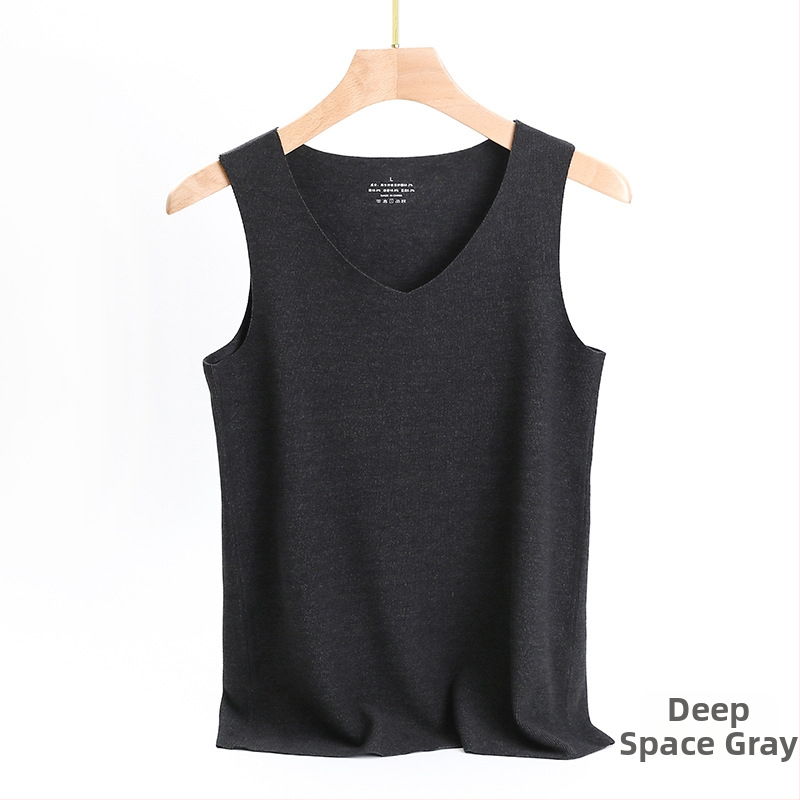 De Velvet bavlnená teplá vesta s V-krkom, jednovrstvá, mimoriadne hrubá látka