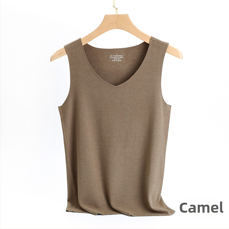 De Velvet bavlnená teplá vesta s V-krkom, jednovrstvá, mimoriadne hrubá látka