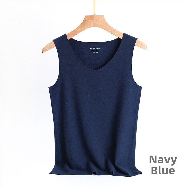 De Velvet bavlnená teplá vesta s V-krkom, jednovrstvá, mimoriadne hrubá látka