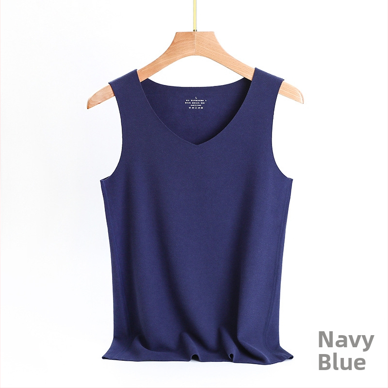 De Velvet bavlnená teplá vesta s V-krkom, jednovrstvá, mimoriadne hrubá látka