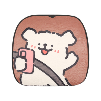 USB vykurovacia sedačka do auta – zimný plyšový karikatúrny dizajn, povrch polyester, výplň pena, pre auto alebo kanceláriu