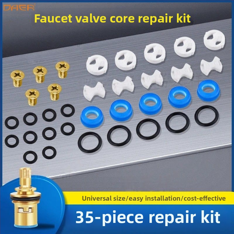Univerzálny opravný jadrový ventil pre rýchlo otvárajúci kohútik, trojuholníkové jadro ventilu, keramický disk, silikónový tesniaci krúžok, príslušenstvo