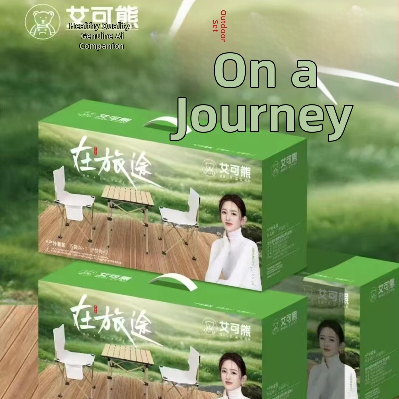 Aiko Bear trojčlenná skladacia súprava stola a stoličiek — hliníková zliatina, skladacia, na kempovanie