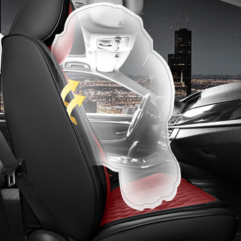 Kožený set poťahov sedadiel pre auto, päťmiestny, s 3D bedrovou oporou, univerzálne pre všetky ročné obdobia