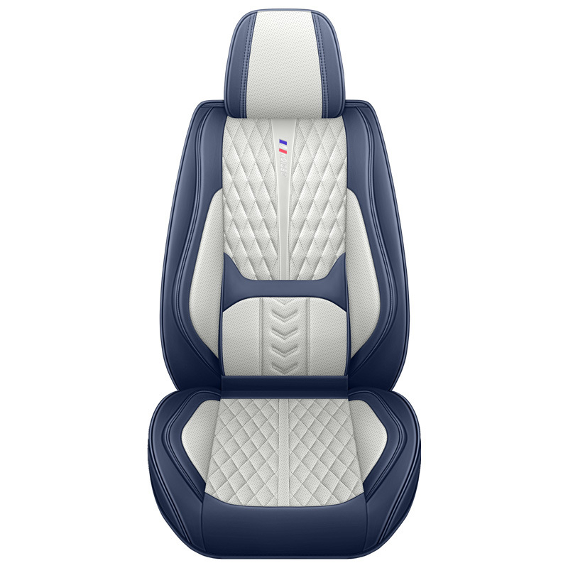 Kožený set poťahov sedadiel pre auto, päťmiestny, s 3D bedrovou oporou, univerzálne pre všetky ročné obdobia