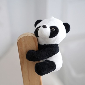 Panda klipszes plüss játék – kristályosan puha plüss, PP pamut töltés, 14+ éveseknek, asztali dekoráció