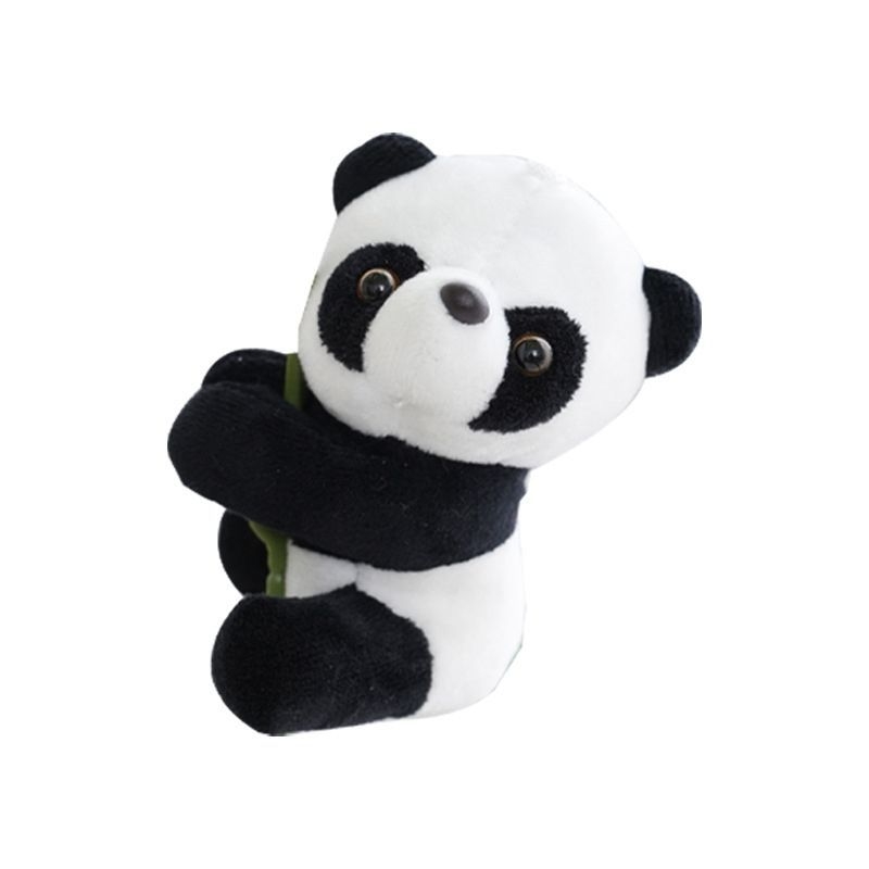 Panda klipszes plüss játék – kristályosan puha plüss, PP pamut töltés, 14+ éveseknek, asztali dekoráció