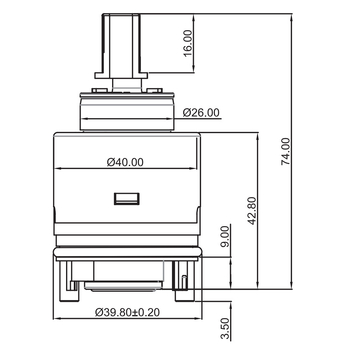GP40B-01 jezgro ventila, poravnanje tlaka, back-to-back konfiguracija, WaterMark i CUPC certificirano