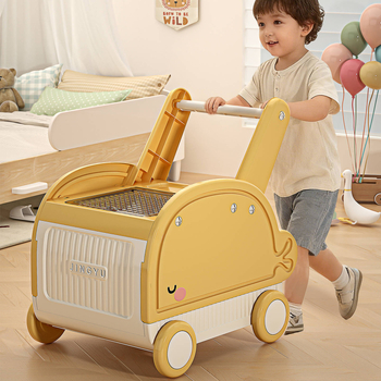 Detské chodítko s úložnou krabicou - PP plast, 40–50 L objem, kolieska, veko otváracie (8501 Walker)