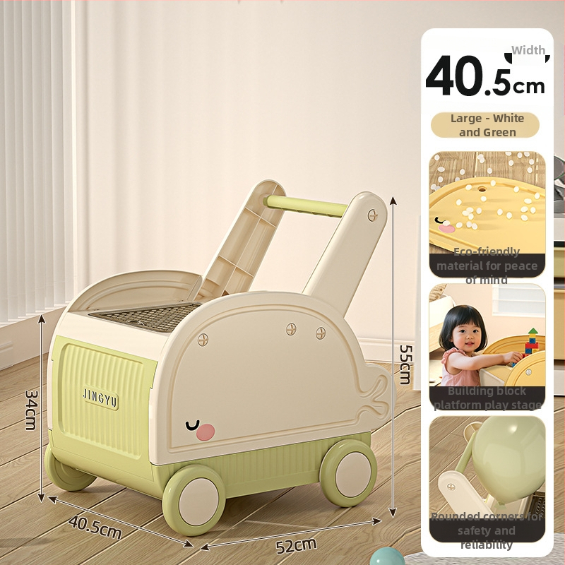 Detské chodítko s úložnou krabicou - PP plast, 40–50 L objem, kolieska, veko otváracie (8501 Walker)