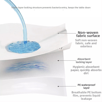 Jednorázová papierová podložka na stôl pre dojčatá a deti; proti špinavým a olejovým škvrnám; prispôsobiteľné